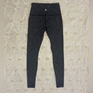 LULULEMON Black Gray White High-Waisted Leggings